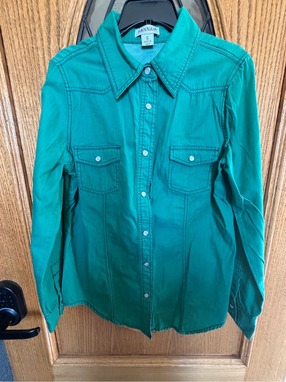 Hannah Green Western Snap Button Shirt Women’s Small
